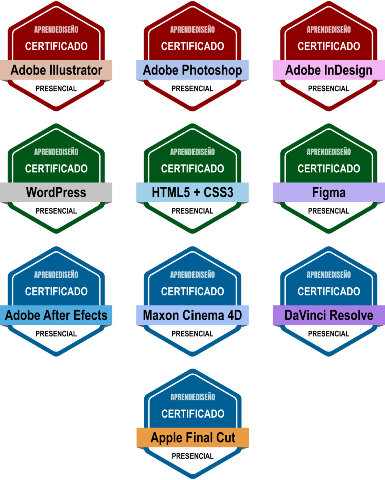 badges certificados digitales APRENDEDISEÑO